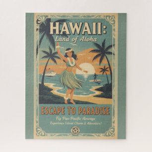 Puzzle Évasion vintage hawaïenne au pays de l'Aloha vers