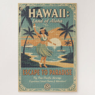 Puzzle Évasion vintage hawaïenne au pays de l'Aloha vers