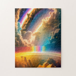Puzzle Événement cosmique arc-en-ciel dans l'univers