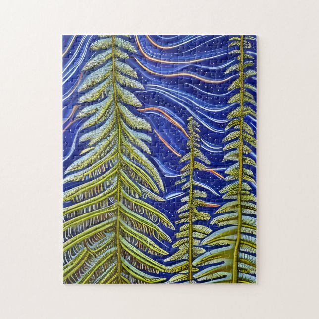 Puzzle Evergreens Abstraits lunaires (Vertical)