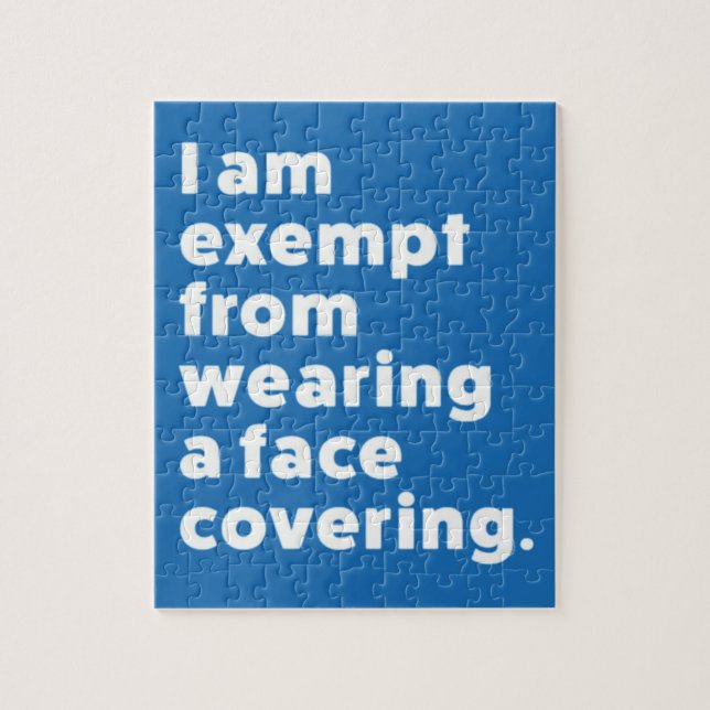 Puzzle Exempt From Wearing a Face Covering (Vertical)