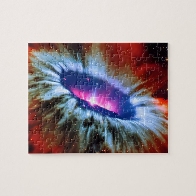 Puzzle Explosion cosmique de bleu rouge et rose dans le c (Horizontal)