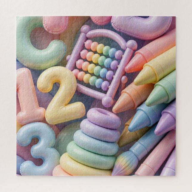 Puzzle Explosion d'apprentissage Pastel ABC - Éducationne (Vertical)