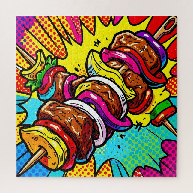 Puzzle Explosion de Kebab Pop Art (Vertical)