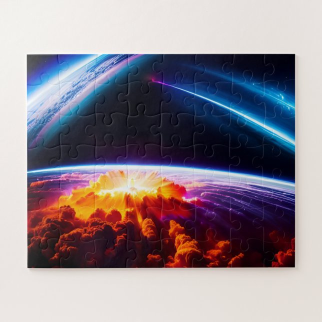 Puzzle Explosion planétaire sous ciel cosmique Extraordin (Horizontal)