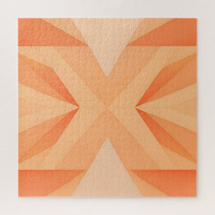 Puzzle Explosion Stellaire Géométrique Orange Chaud Abstr