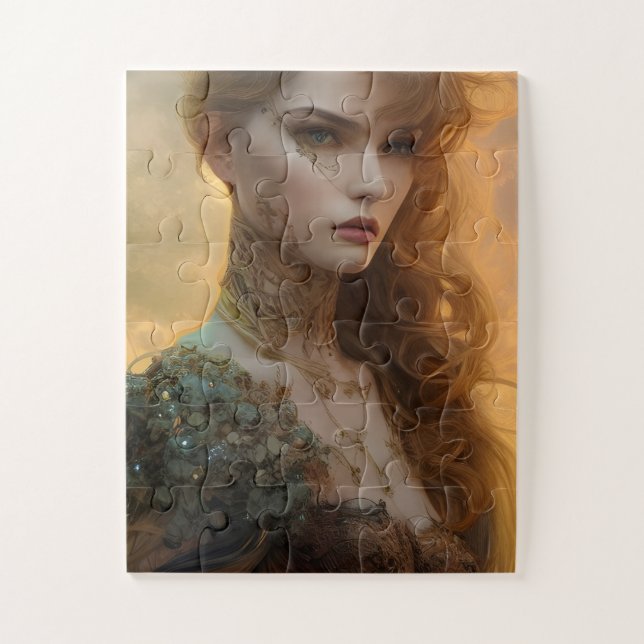 Puzzle Exquisite Beauty AI Generated Art (Vertical)