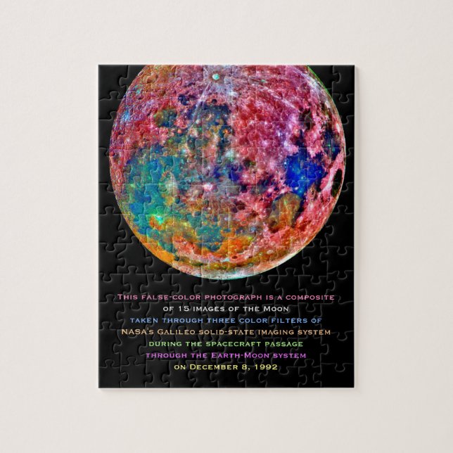 Puzzle Extraordinaire Lune colorée Satellite Photo Compos (Vertical)