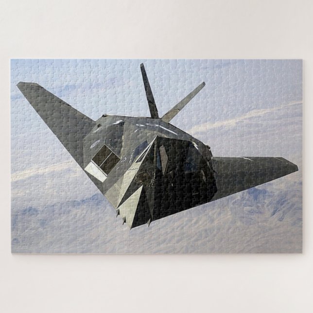 Puzzle F-117 Nighthawk : vue de face furtive (Horizontal)
