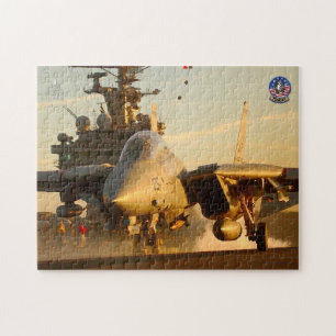 Puzzle F-14 TOMCAT "LANCEMENT DU COUCHER DE SOLEIL" (11x1
