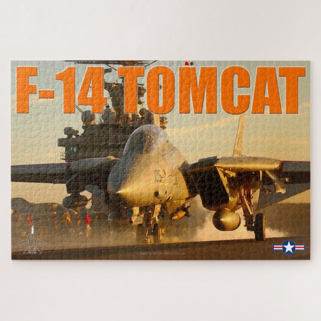 Puzzle F-14 TOMCAT "LANCEMENT DU COUCHER DE SOLEIL" (20x3 (Horizontal)