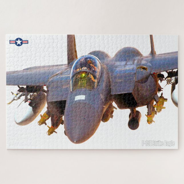 Puzzle F-15E AAGLE DE GRÈVE (20 x 30 POUCES) (Horizontal)