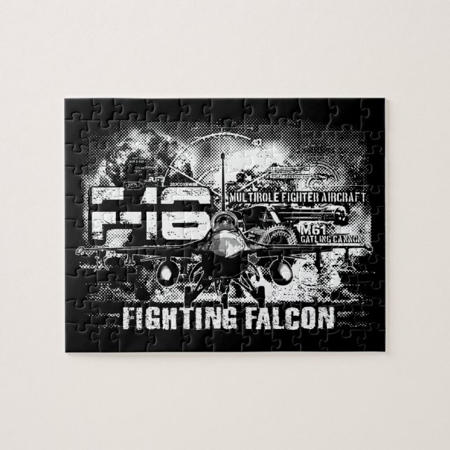 Puzzle F-16 Faucon combattant (Horizontal)