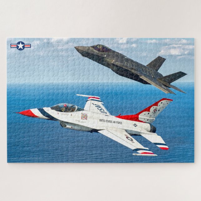 Puzzle F-16C et F-35A (20 x 30 POUCES) (Horizontal)