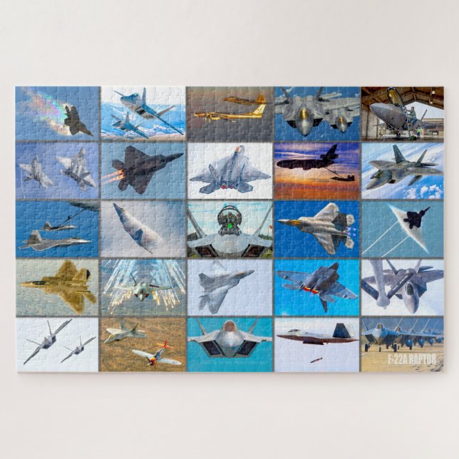 PUZZLE F-22A RAPTOR "MONTAGE" (Horizontal)