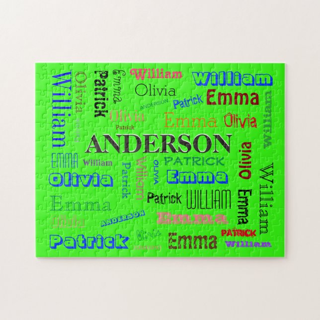 Puzzle Fab Word Cloud Famille 💕 🎉 Cool (Horizontal)