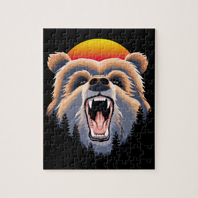 Puzzle Face d'ours grizzli (Vertical)