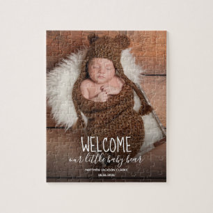 Puzzle Faire-part de naissance bébé mignonne moderne