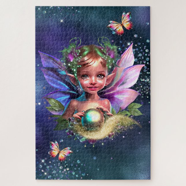 Puzzle Fairy pixie enchanted birthday party theme (Vertical)