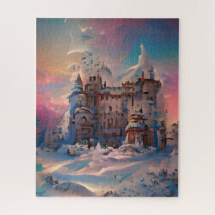 Puzzle Fairytale World, Château d'hiver, Château de neige