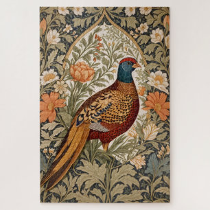 Puzzle Faisan Floral Vintage Inspiré de William Morris