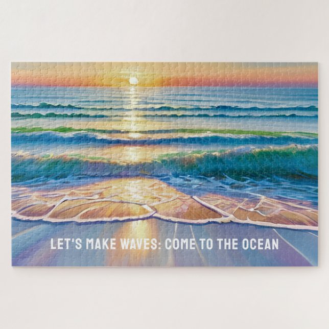 Puzzle Faisons des Vagues Coucher de soleil sur l'océan c (Horizontal)