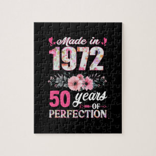 Puzzle Fait En 1972 50 Ans De Perfection 50E Cadeau Anniv