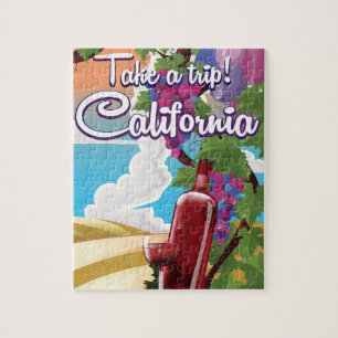 Puzzle Faites un voyage ! Affiche de voyage vintage Calif