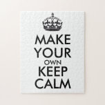 Puzzle Faites votre propre calme - affiche noire<br><div class="desc">Bonjour et bienvenue, créez et customisez votre propre design "garder le calme" pour celui-ci est unique! Remplacez les mots "faites votre propre calme" par le mot de votre choix et choisissez la couleur que vous voulez! Vous pouvez imaginer et tout faire ! ! ex : "garder calme et continuer" "garder...</div>