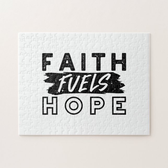 Puzzle Faith Fuels Hope Quote – Uplifting Christian Art (Horizontal)