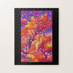 Puzzle Fall foliage psychedelic pumpkins fractured art