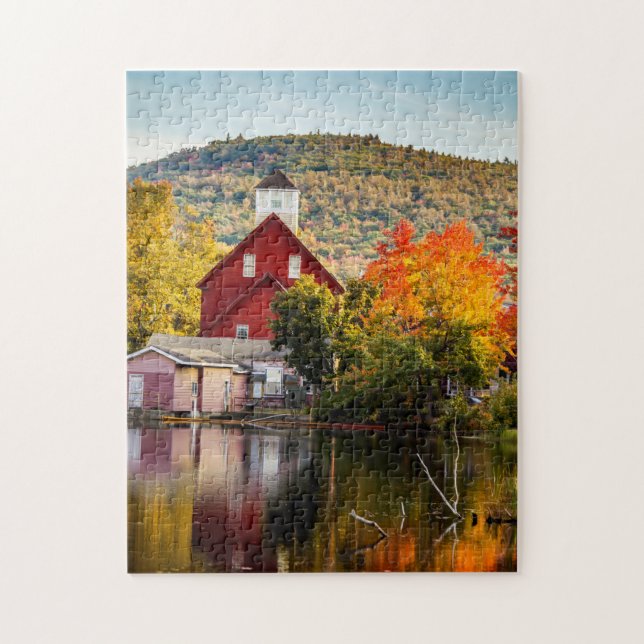 Puzzle Fall Folit Grist Mill Ashland New Hampshire (Vertical)