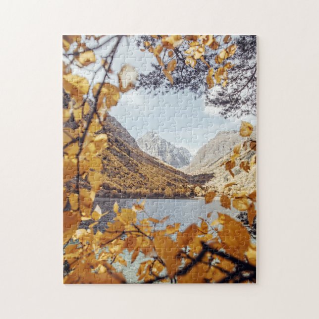 Puzzle Fall Lake Spring Mountain 4k Wallpaper Le Quotidie (Vertical)