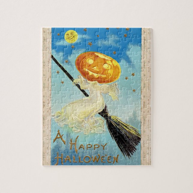 Puzzle Falln Happy Halloween sorcière Citrouille (Vertical)