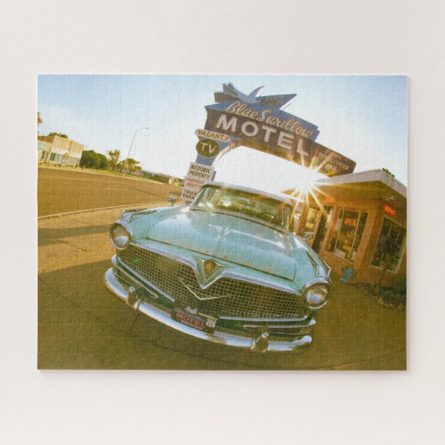 Puzzle Fameux motel Blue Swallow sur la route 66 (Horizontal)