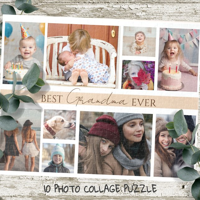Puzzle Famille 10 photos multiples meilleur grand-mère ja (Créateur téléchargé)