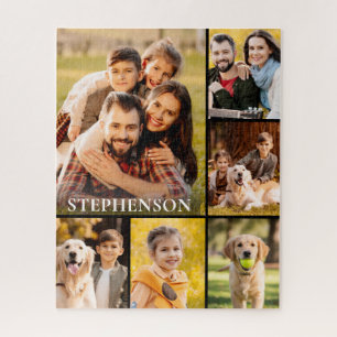 Puzzle Famille 6 Photo Collage Minimaliste Simple