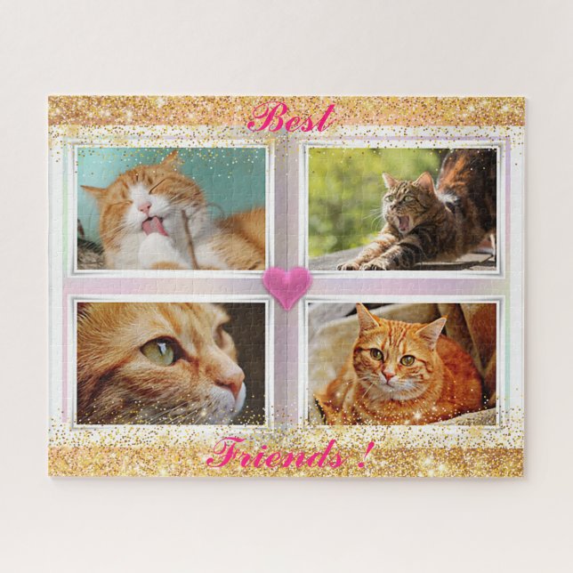 Puzzle Famille Chats Cadeau Populaire (Horizontal)