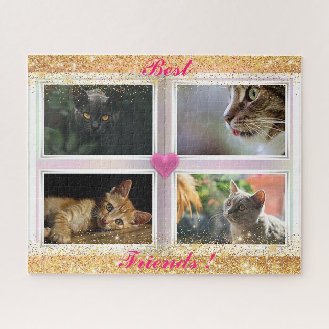 Puzzle Famille Chats Cadeau Populaire (Horizontal)