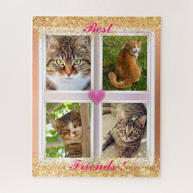 Puzzle Famille Chats Cadeau Populaire (Vertical)