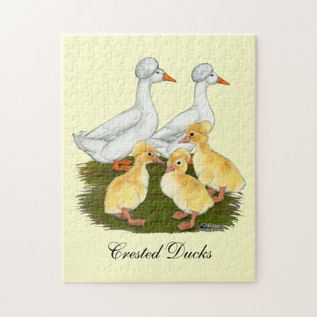 Puzzle Famille de canards à crête (Vertical)