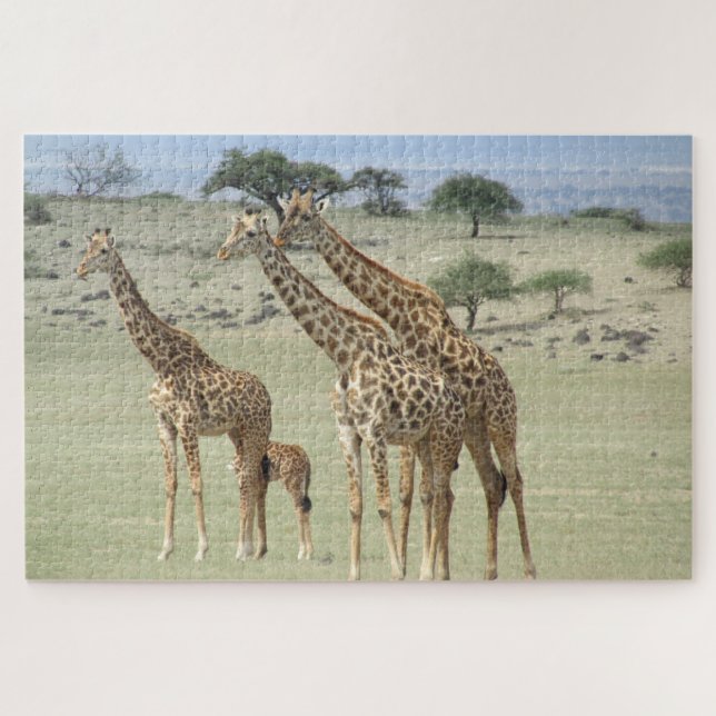 Puzzle famille de girafes (Horizontal)