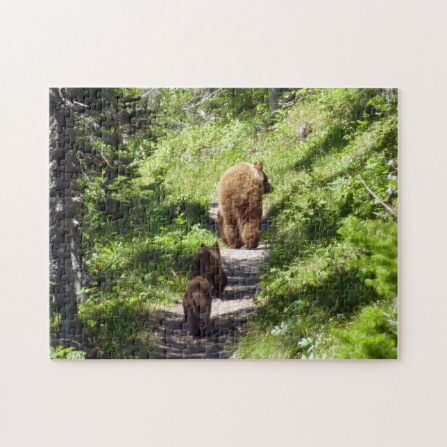 Puzzle Famille d'ours brun (Horizontal)