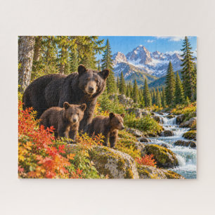 Puzzle Famille d'ours de montagne