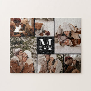 Puzzle Famille moderne 6 Photo Collage noir Keepsaké