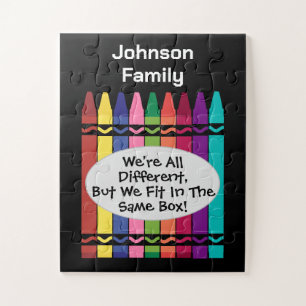 Puzzle Famille Nous sommes tous différents amusants mais 
