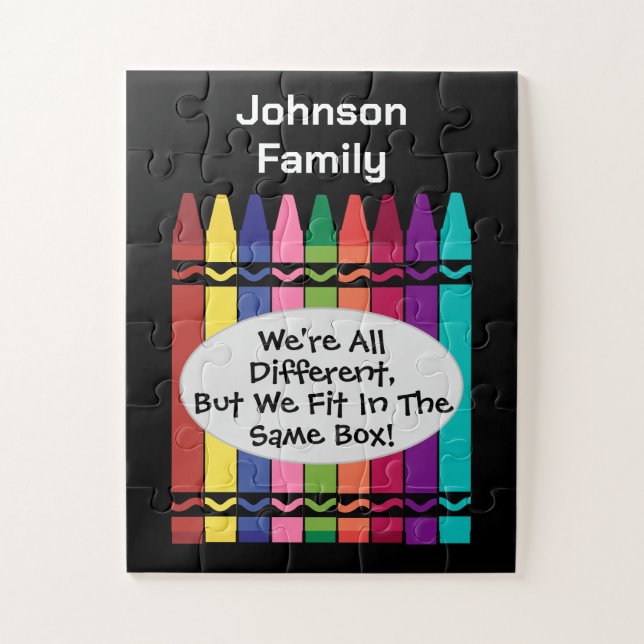 Puzzle Famille Nous sommes tous différents amusants mais  (Vertical)