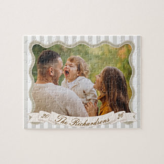 Puzzle Famille Photo Nom Année Rayures Beige Prépa Sur Me