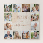 Puzzle Famille Temps Citer Formes organiques 12 Photo<br><div class="desc">Créez votre propre puzzle photo avec 12 de vos photos préférées. Le design abstrait et tendance de formes organiques, de traits de brosse et de plaquettes a une palette de couleurs neutres dans les tons de sable beige crème et de cuivre. Il est écrit avec le libellé "le temps de...</div>
