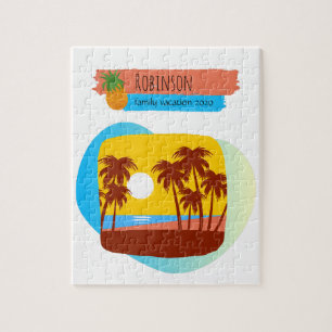 Puzzle Famille Tropical Beach Vacances Souvenir